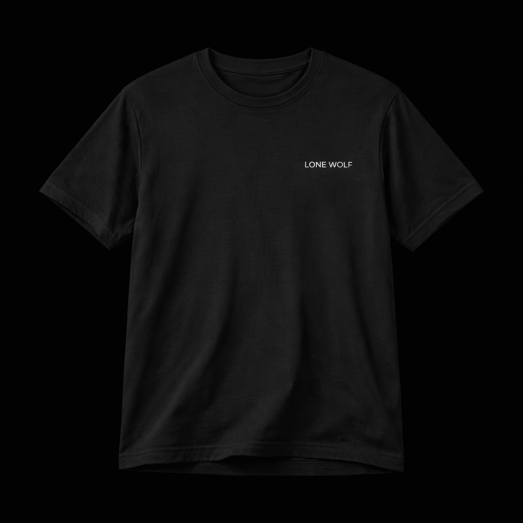 BUILT ALONE™ Minimal Text T-Shirt — Strength in Solitude