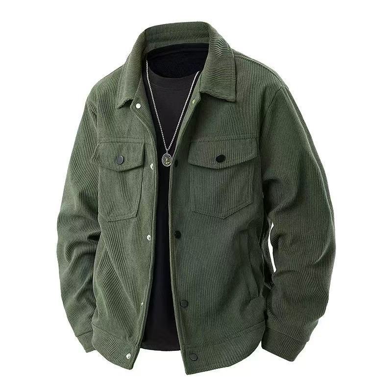 Retro Casual Loose Men's Lapel Work Jacket